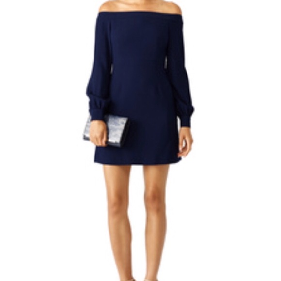 Jill Jill Stuart Navy off the shoulder dress - Picture 2 of 8